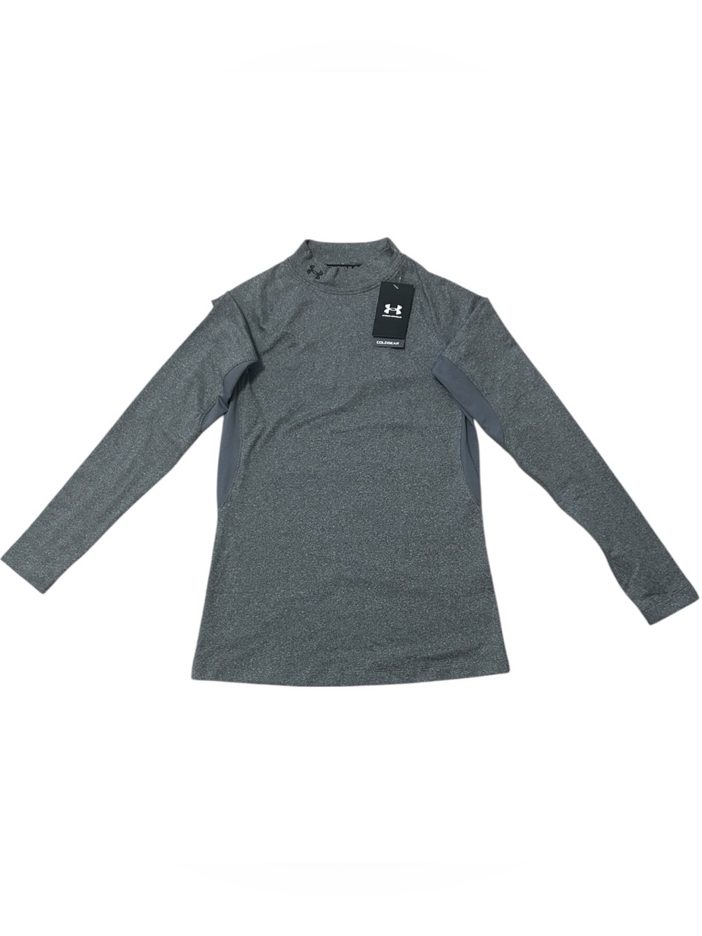 Under Armour ColdGear Mock Neck Gray Long-Sleeve Tech Top Size Medium New